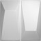 Ekena Millwork Locke EnduraWall Decorative 3D Wall Panel, White, 11 7/8"W x 11 7/8"H WP12X12LOWH - alternate 1